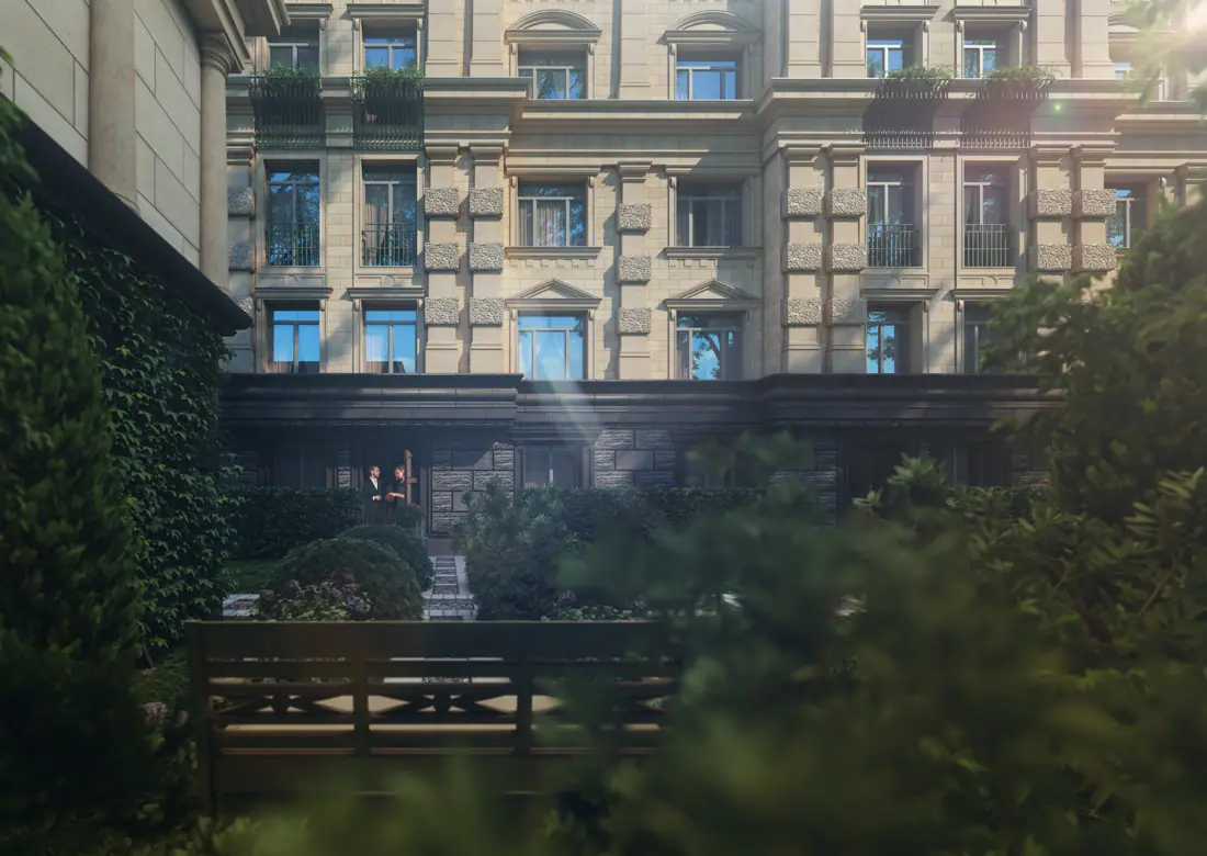 Courtyard façade