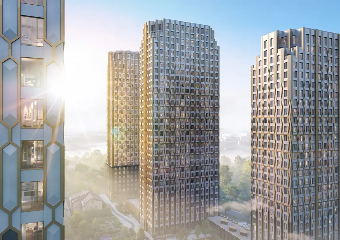 Glass towers