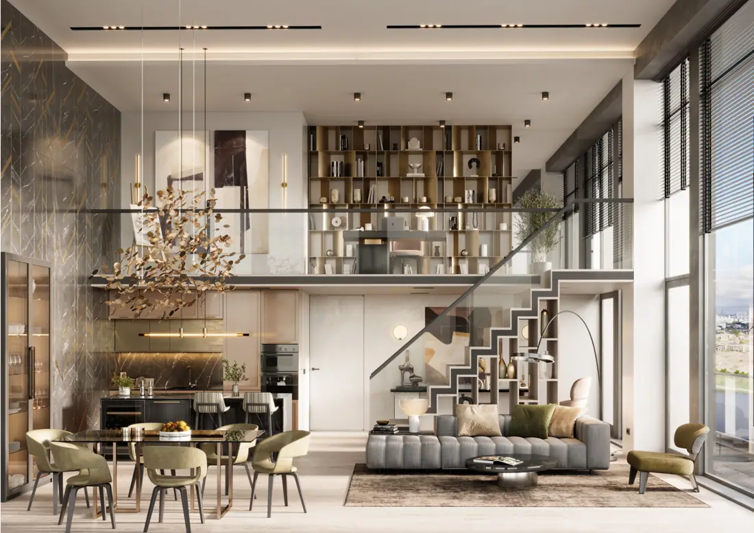 Double-height loft