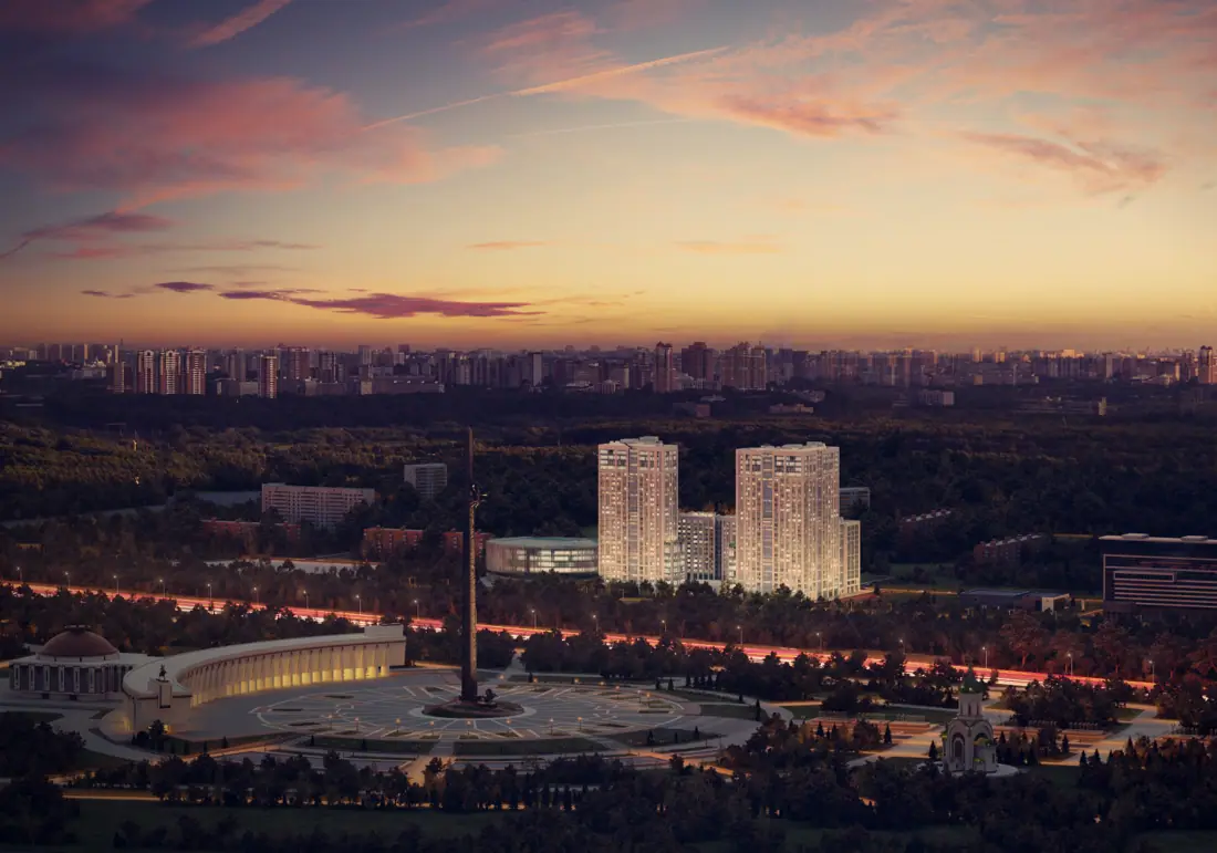 City at sunset