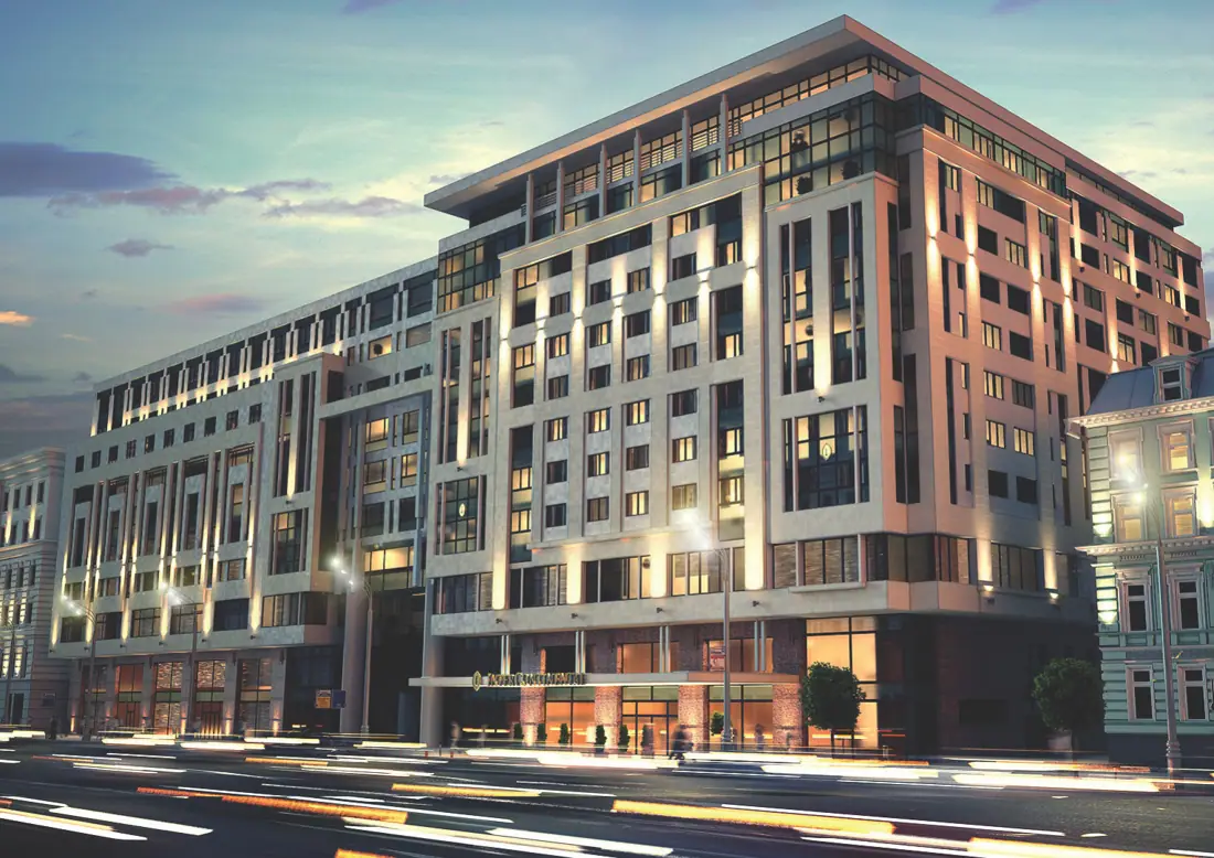 Classic building at night